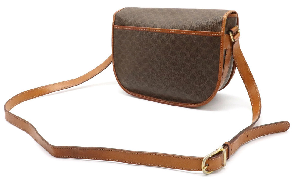 Celine Bag Macadam leather Crossbody dark brown